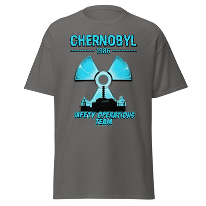 Chernobyl 1986 Safety Operations Team T-Shirt - Charcoal - TeeRipple