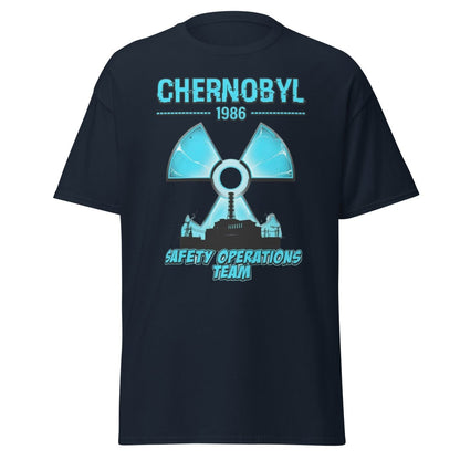 Chernobyl 1986 Safety Operations Team T-Shirt - Navy - TeeRipple