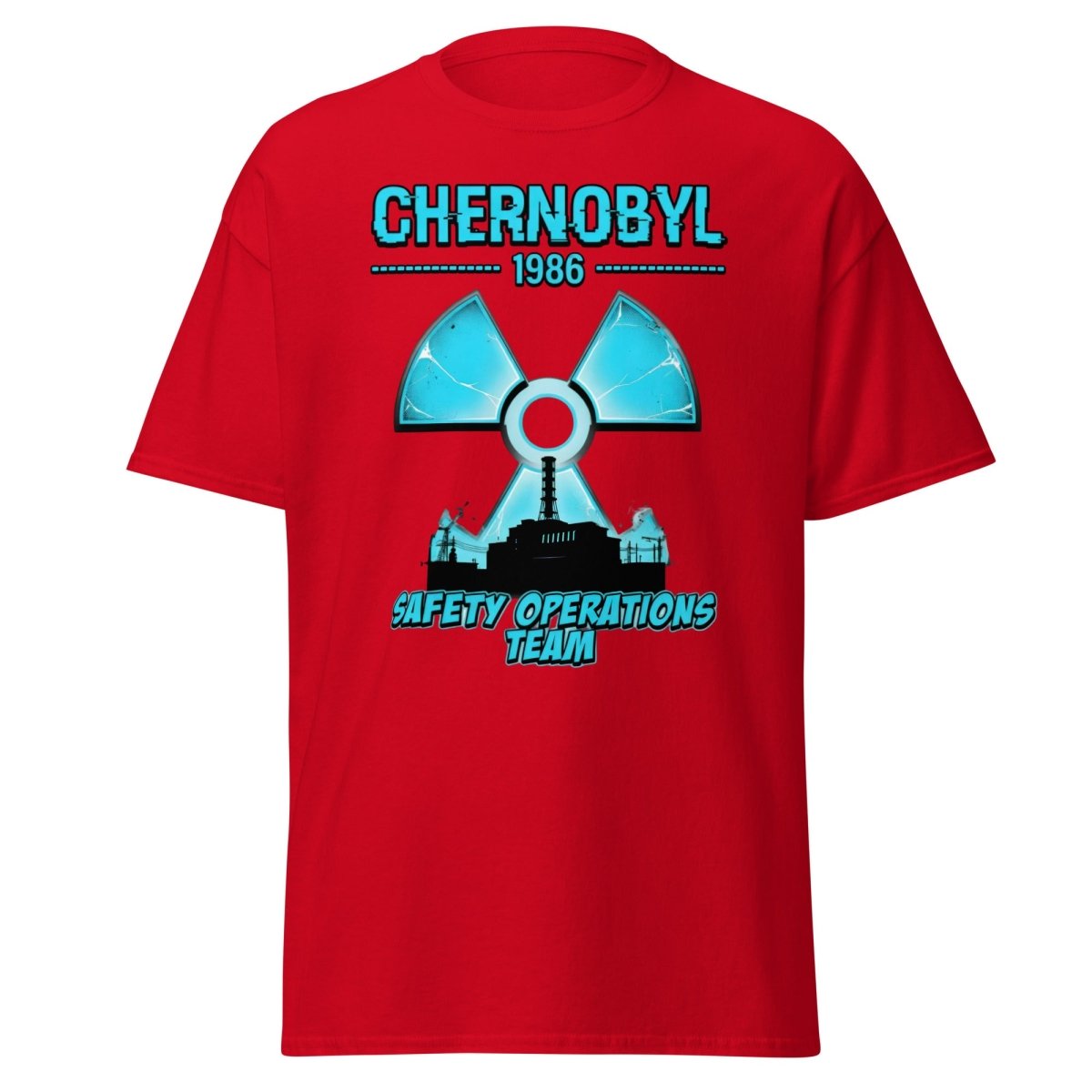 Chernobyl 1986 Safety Operations Team T-Shirt - Red - TeeRipple