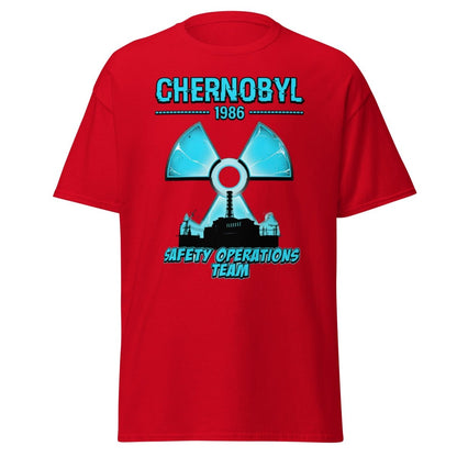 Chernobyl 1986 Safety Operations Team T-Shirt - Red - TeeRipple