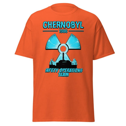 Chernobyl 1986 Safety Operations Team T-Shirt - Orange - TeeRipple