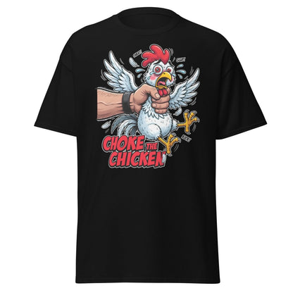 Choke The Chicken Funny Adult Humor T-Shirt - Black - TeeRipple