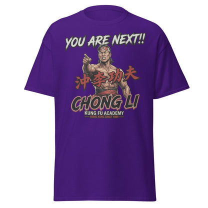 Chong Li "You Are Next" Kung Fu T-Shirt - Retro Tee - Purple - TeeRipple