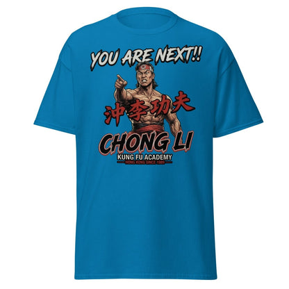 Chong Li "You Are Next" Kung Fu T-Shirt - Retro Tee - Sapphire - TeeRipple