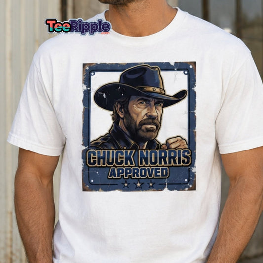 Chuck Norris Approved Vintage T-Shirt - Maroon - TeeRipple