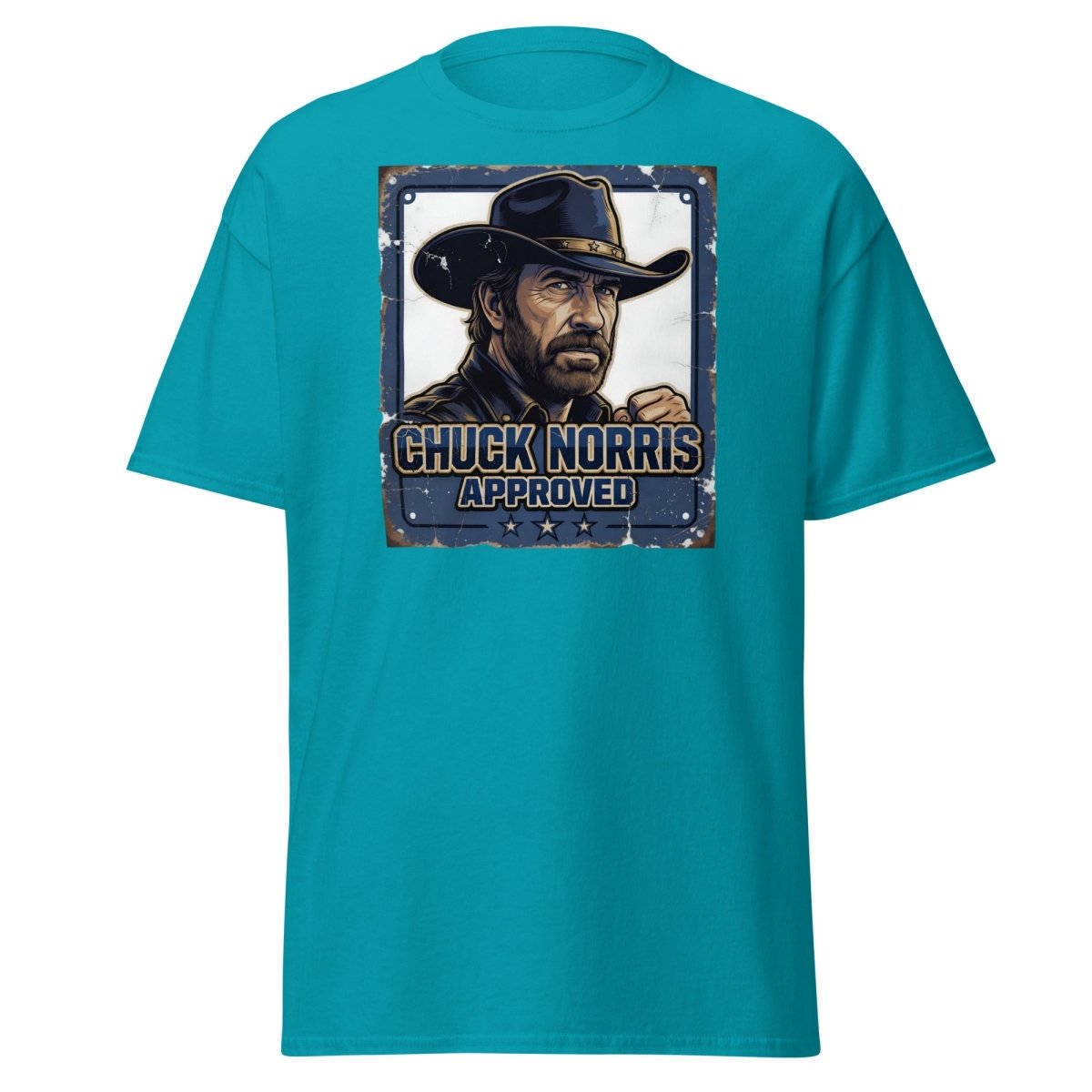 Chuck Norris Approved Vintage T-Shirt - Tropical Blue - TeeRipple