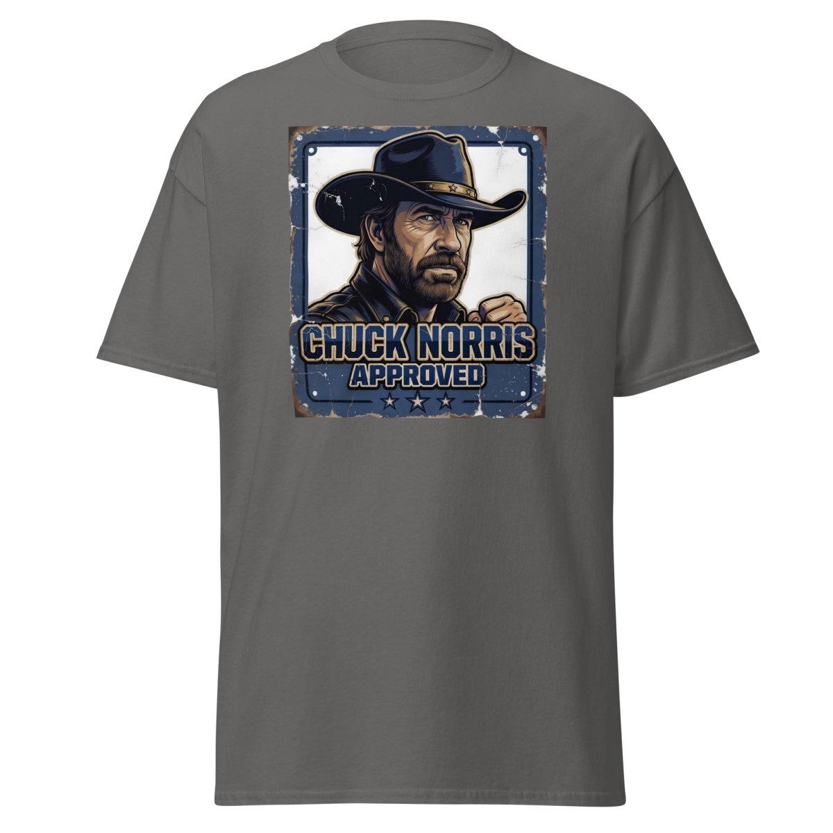 Chuck Norris Approved Vintage T-Shirt - Charcoal - TeeRipple
