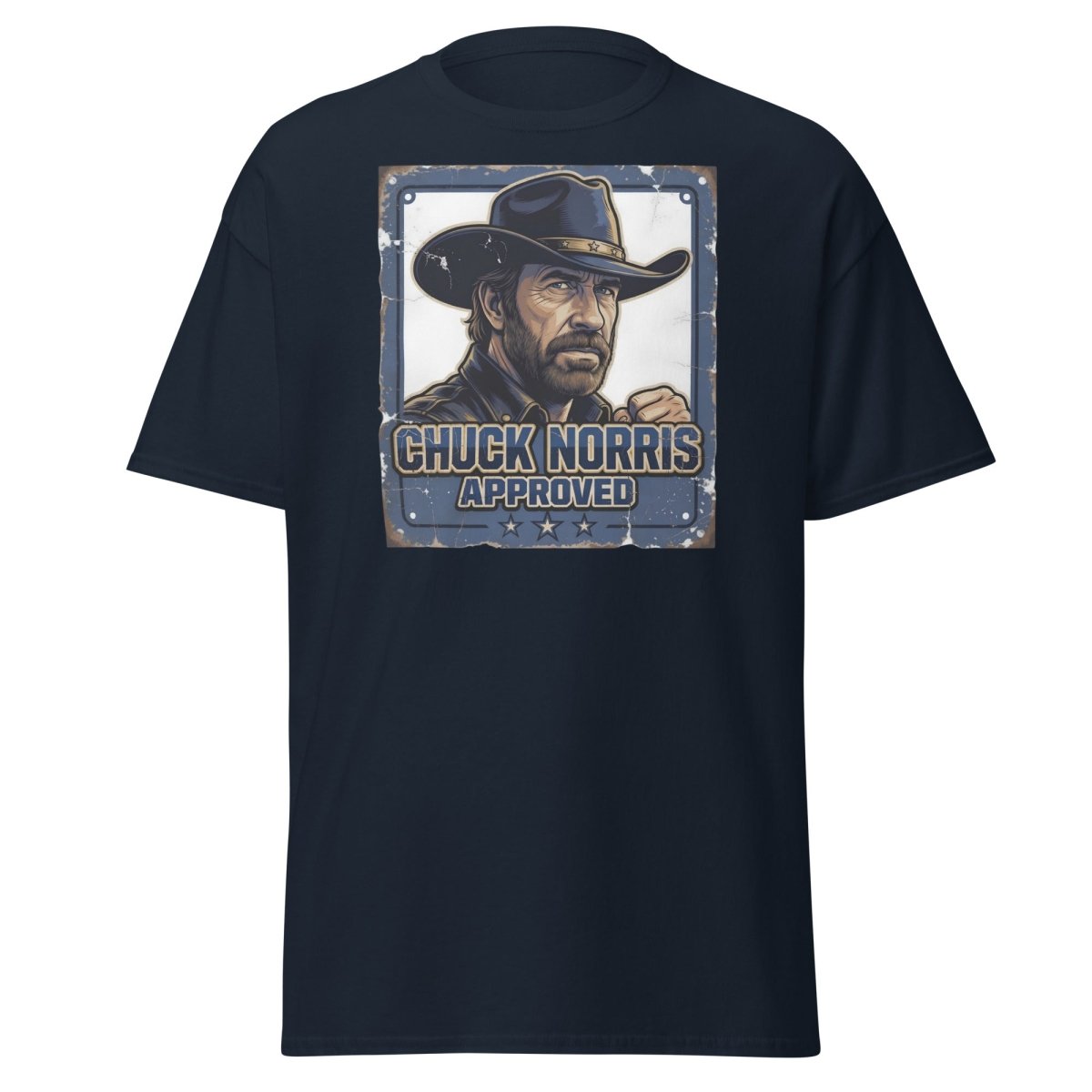 Chuck Norris Approved Vintage T-Shirt - Navy - TeeRipple