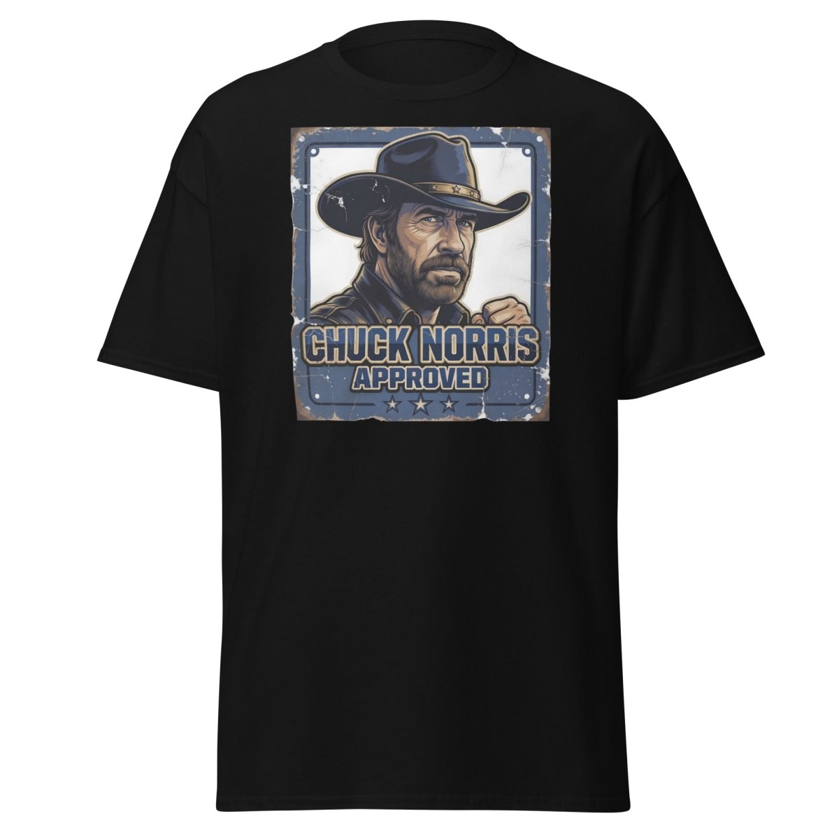 Chuck Norris Approved Vintage T-Shirt - Black - TeeRipple