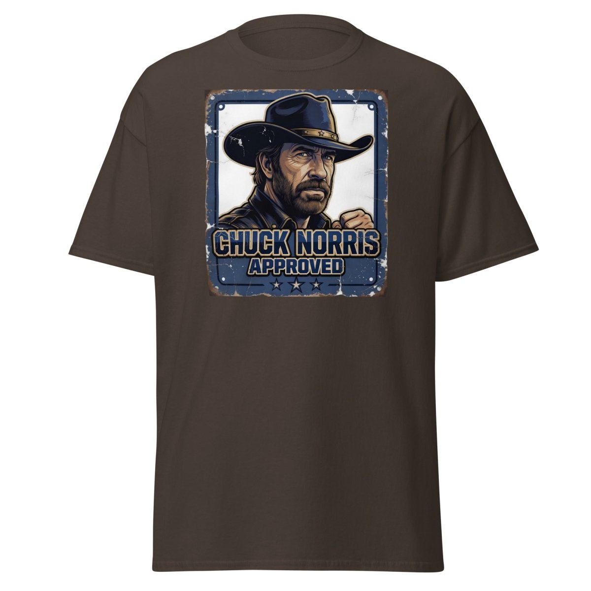 Chuck Norris Approved Vintage T-Shirt - Dark Chocolate - TeeRipple