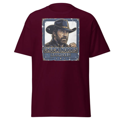 Chuck Norris Approved Vintage T-Shirt - Maroon - TeeRipple