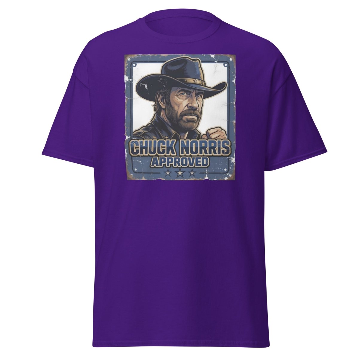 Chuck Norris Approved Vintage T-Shirt - Purple - TeeRipple
