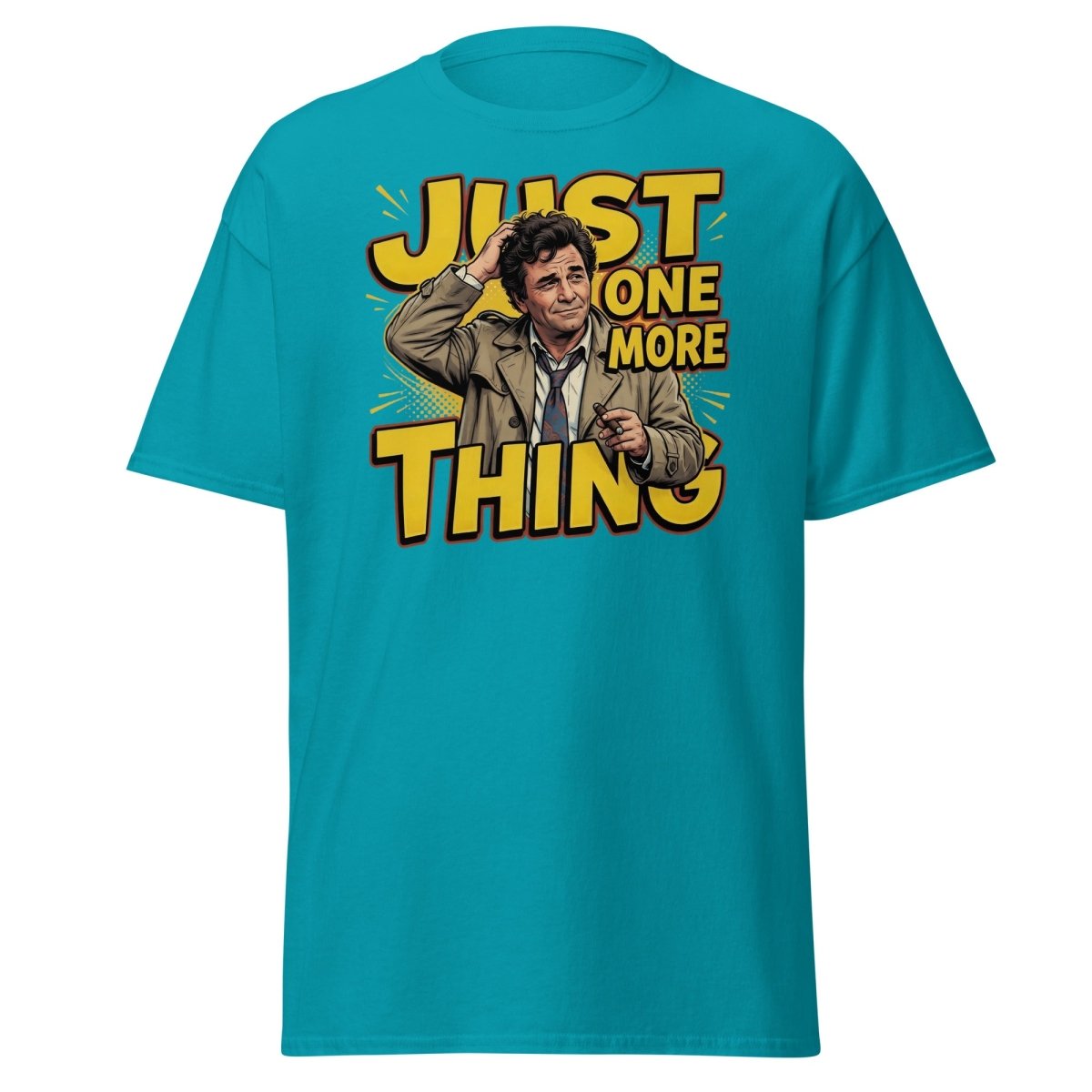 Columbo Just One More Thing T-Shirt - Tropical Blue - TeeRipple