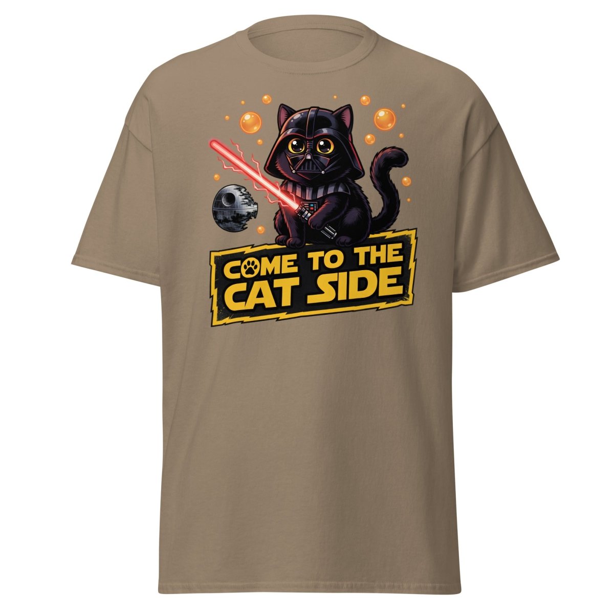 Come to the Cat Side Darth Vader Cat T-Shirt - Brown Savana - TeeRipple