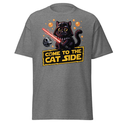 Come to the Cat Side Darth Vader Cat T-Shirt - Graphite Heather - TeeRipple
