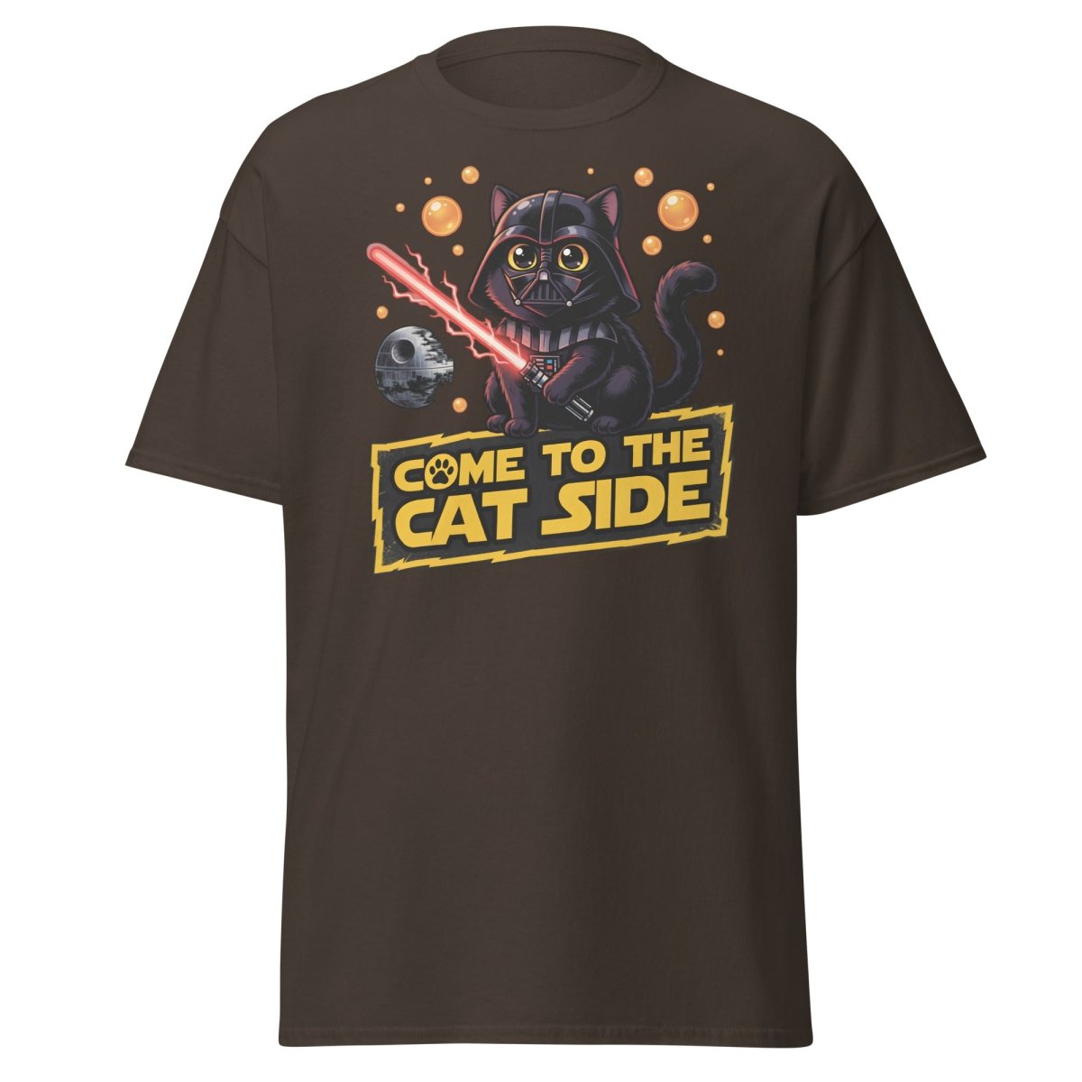 Come to the Cat Side Darth Vader Cat T-Shirt - Dark Chocolate - TeeRipple