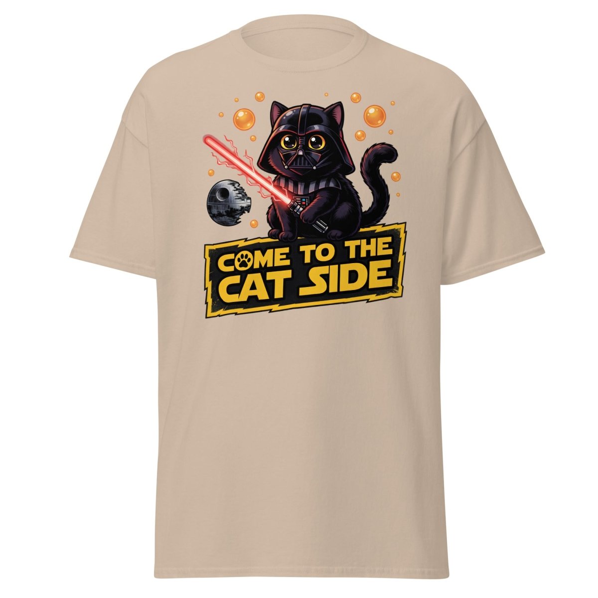 Come to the Cat Side Darth Vader Cat T-Shirt - Sand - TeeRipple