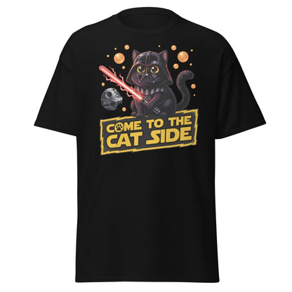Come to the Cat Side Darth Vader Cat T-Shirt - Black - TeeRipple