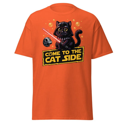 Come to the Cat Side Darth Vader Cat T-Shirt - Orange - TeeRipple