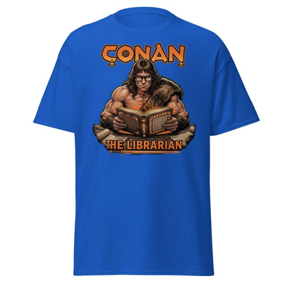 Conan The Librarian T-Shirt - Funny Barbarian Bookworm Tee - Royal - TeeRipple