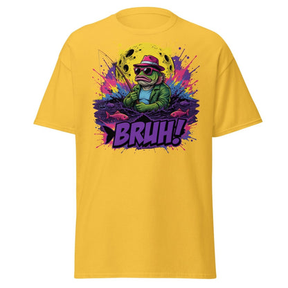 Cool Frog Fishing Bruh T-Shirt – Funny Graphic Tee - Daisy - TeeRipple