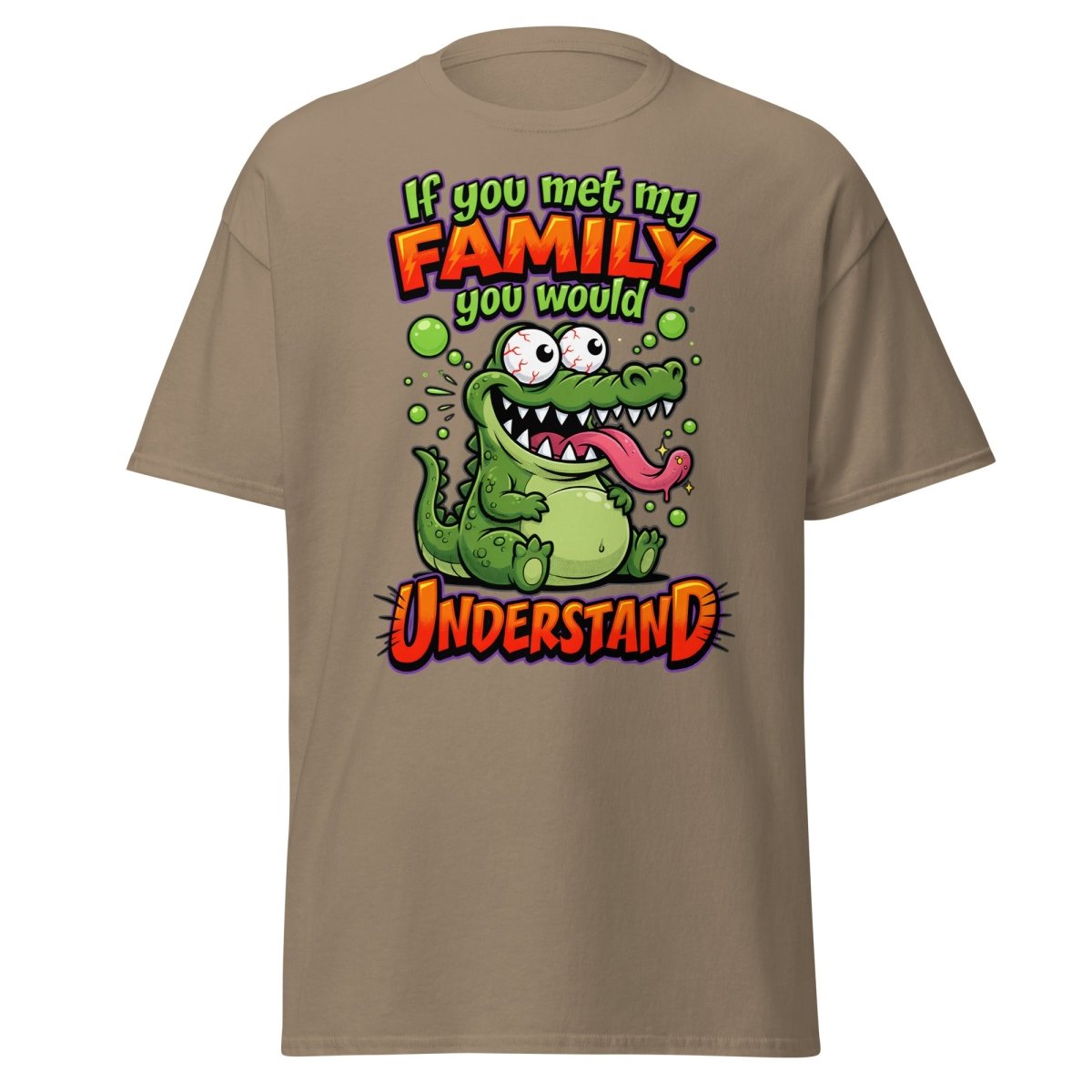 Crazy Alligator Family T-Shirt - If You Met My Family - Brown Savana - TeeRipple