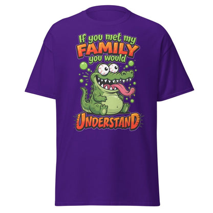 Crazy Alligator Family T-Shirt - If You Met My Family - Purple - TeeRipple
