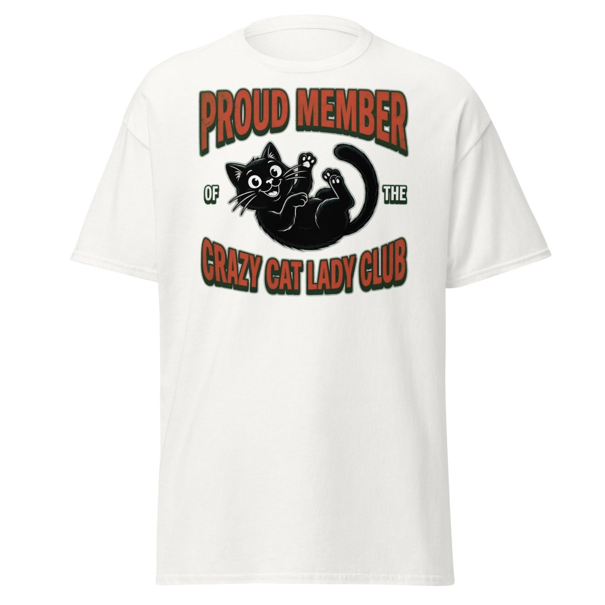 Crazy Cat Lady Club T-Shirt - Proud Member Funny Cat Tee - White - TeeRipple