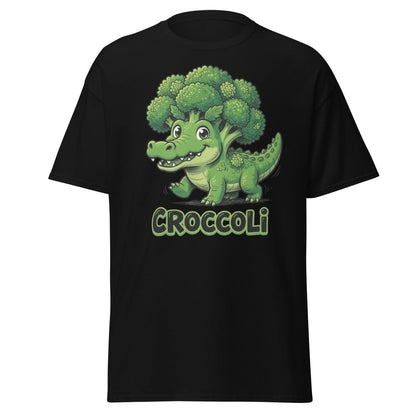 Croccoli Funny Broccoli Crocodile Pun T-Shirt - Black - TeeRipple