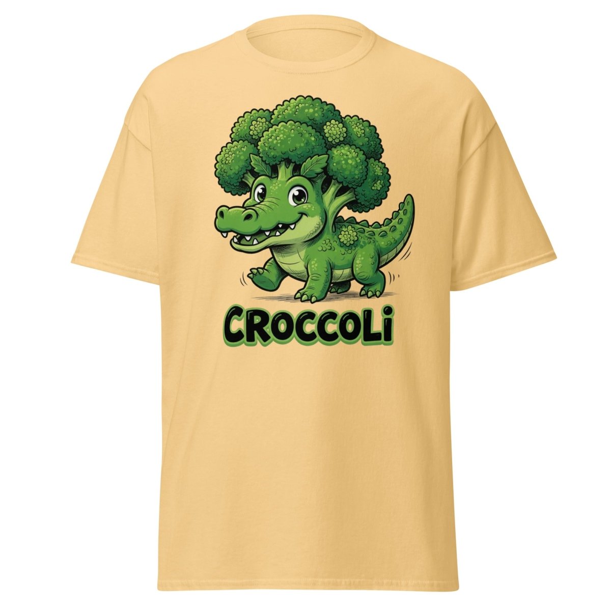 Croccoli Funny Broccoli Crocodile Pun T-Shirt - Yellow Haze - TeeRipple