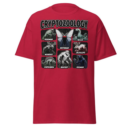 Cryptozoology Cryptids T-Shirt | Mothman Bigfoot Nessie Tee - Cardinal - TeeRipple