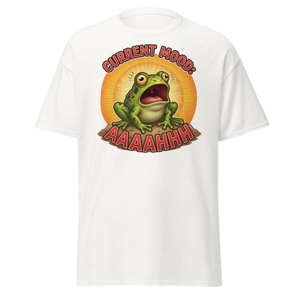 Current Mood Screaming Frog AAAAHHHH T-Shirt - White - TeeRipple