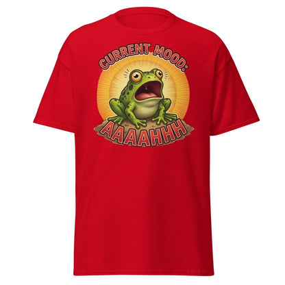 Current Mood Screaming Frog AAAAHHHH T-Shirt - Red - TeeRipple