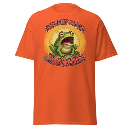 Current Mood Screaming Frog AAAAHHHH T-Shirt - Orange - TeeRipple