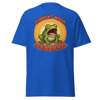 Current Mood Screaming Frog AAAAHHHH T-Shirt - Royal - TeeRipple