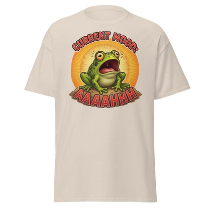 Current Mood Screaming Frog AAAAHHHH T-Shirt - Natural - TeeRipple