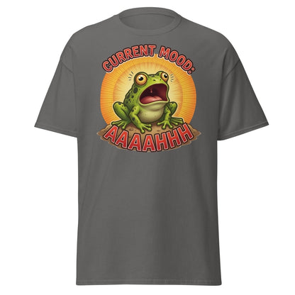 Current Mood Screaming Frog AAAAHHHH T-Shirt - Charcoal - TeeRipple