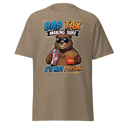 Dad Tax Bear T-Shirt - Funny Dad Joke Tee - Brown Savana - TeeRipple