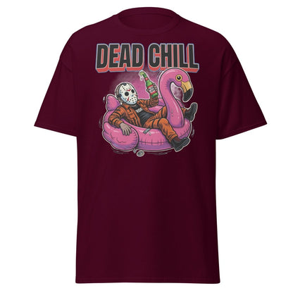 Dead Chill Jason Voorhees Flamingo T-Shirt - Maroon - TeeRipple