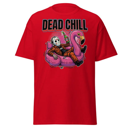 Dead Chill Jason Voorhees Flamingo T-Shirt - Red - TeeRipple