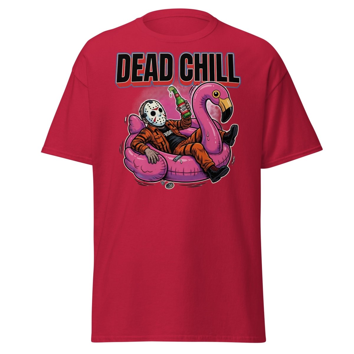 Dead Chill Jason Voorhees Flamingo T-Shirt - Cardinal - TeeRipple