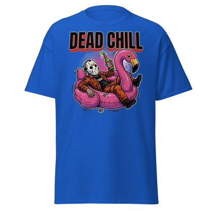 Dead Chill Jason Voorhees Flamingo T-Shirt - Royal - TeeRipple