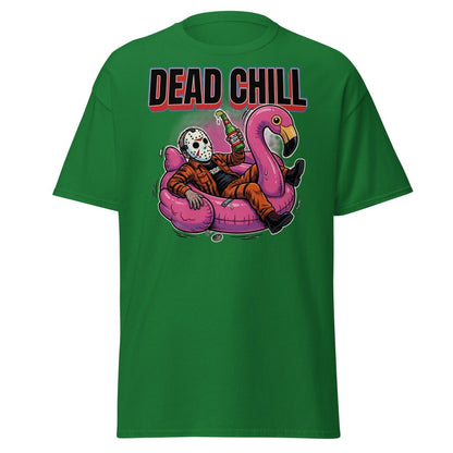 Dead Chill Jason Voorhees Flamingo T-Shirt - Turf Green - TeeRipple
