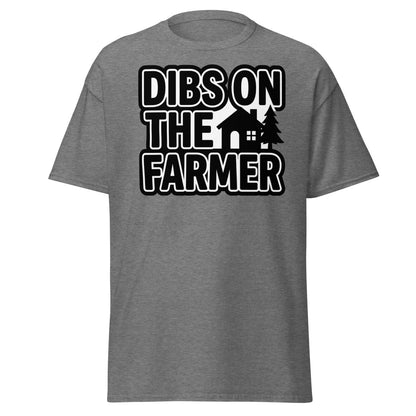 Dibs On The Farmer T-Shirt – Funny Country Claim Tee - Graphite Heather - TeeRipple