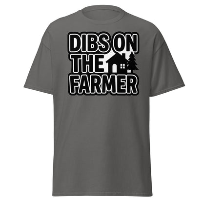 Dibs On The Farmer T-Shirt – Funny Country Claim Tee - Charcoal - TeeRipple