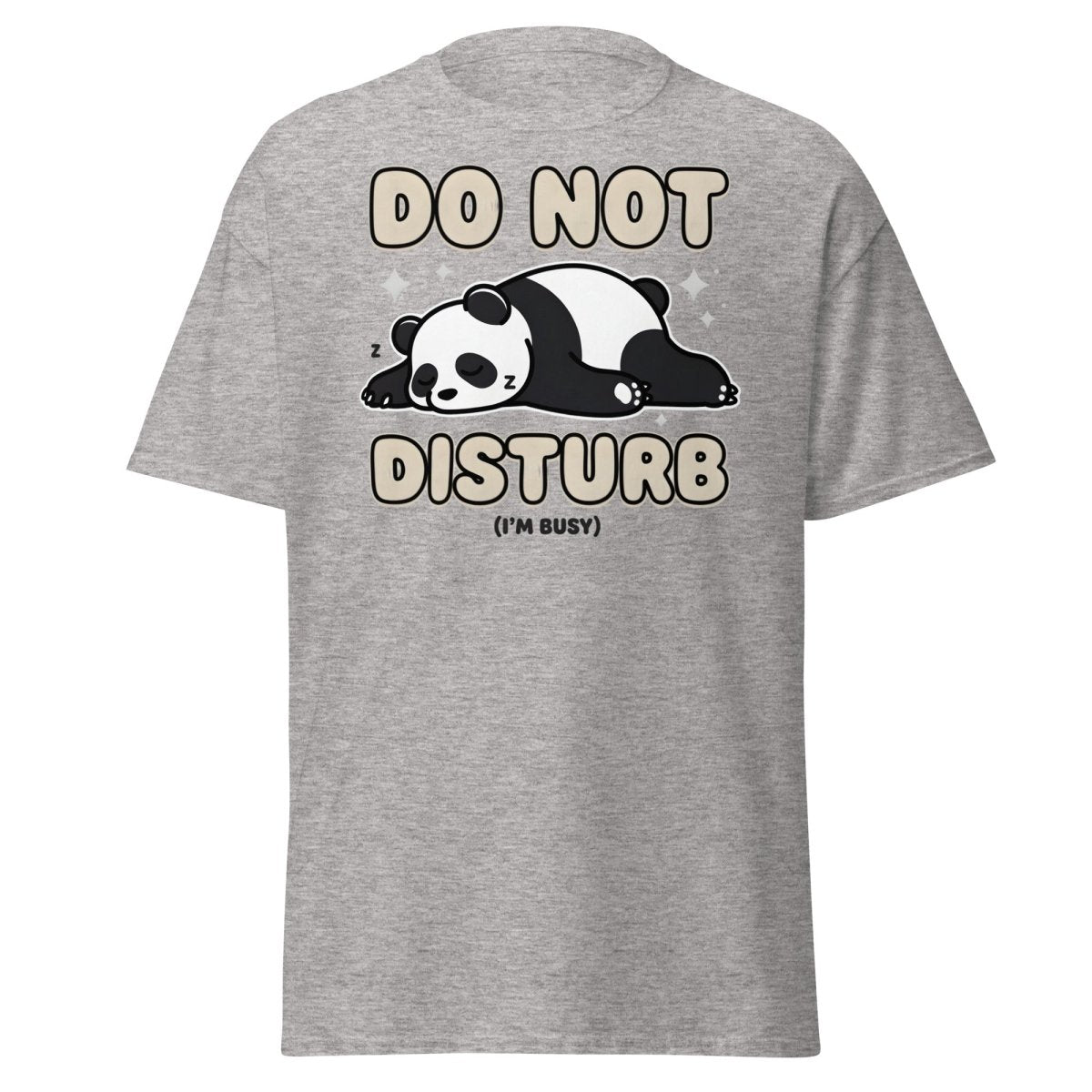 Do Not Disturb Panda T-Shirt – Cute Sleepy Bear Tee - Sport Grey - TeeRipple