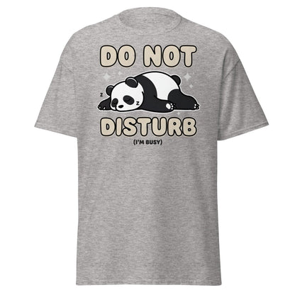 Do Not Disturb Panda T-Shirt – Cute Sleepy Bear Tee - Sport Grey - TeeRipple