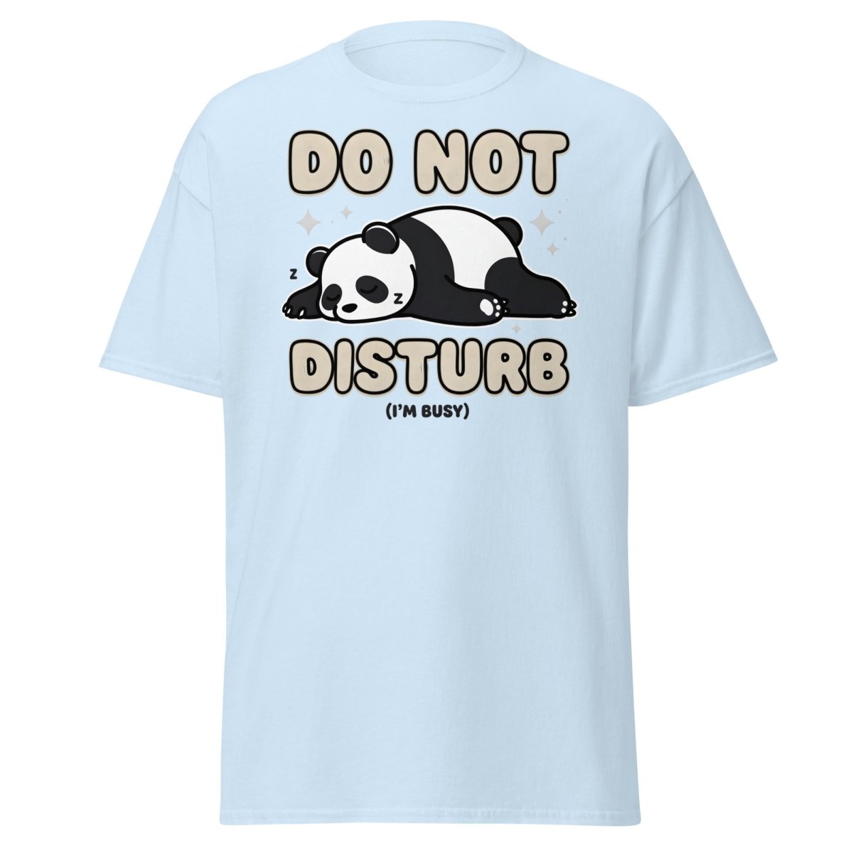 Do Not Disturb Panda T-Shirt – Cute Sleepy Bear Tee - Light Blue - TeeRipple