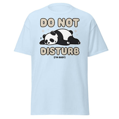 Do Not Disturb Panda T-Shirt – Cute Sleepy Bear Tee - Light Blue - TeeRipple
