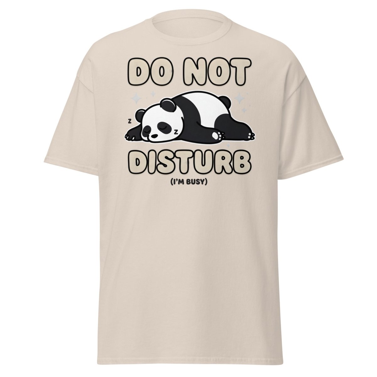 Do Not Disturb Panda T-Shirt – Cute Sleepy Bear Tee - Natural - TeeRipple